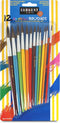 Sargent Art 56-6012 Assorted Rainbow Round Brushes, 12 Count...