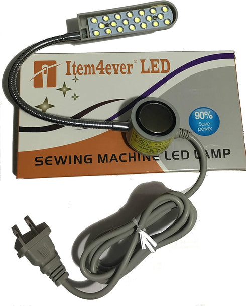 20 Led 110v Light Magnetic Mounting Base Working Gooseneck Lamp for Home or Sewing Machine...