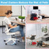 Bell Glides Replacement Office Chair Swivel Caster Wheels to Fixed Stationary Castors,with Separate Self Adhesive Felt Pads for Carpet,Desk Chair ...