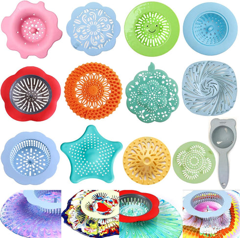 Acrylic Pouring Strainers,13 Pcs Acrylic Paint Pouring Strainers Plastic Flower Strainers Silicone Pouring Drain Basket for DIY Pouring Acrylic Pa...