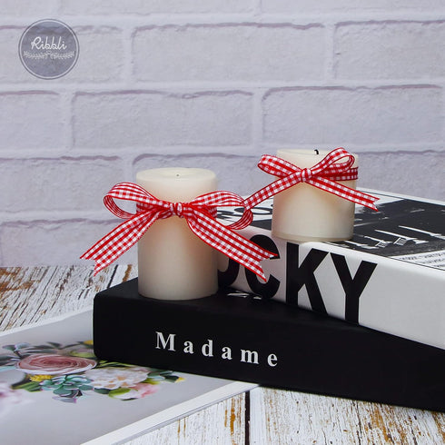 Ribbli Red and White Gingham Ribbon,100% Polyester Woven Edge,1/4 Inch x 10 Yard,Plaid Ribbon Use for Gift Wrapping,Party Decoration(Red 1)...