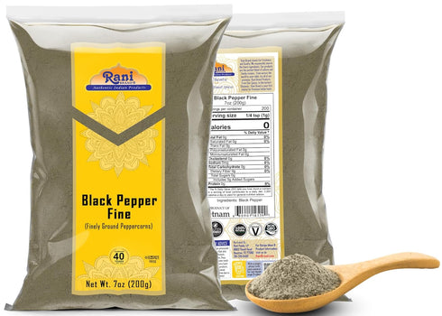 Rani Black Pepper Fine Powder 80 Mesh 7oz (200g) ~ All Natural | Vegan | Gluten Friendly | NON-GMO | Kosher | Product of Vietnam...