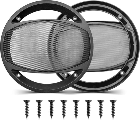6.5 Inch Car Audio Speaker Hollow Mesh Subwoofer Grill, 6 1/2 Inch Sub Woofer Cover Grill Decorative Guard Protector W/8*Screws...