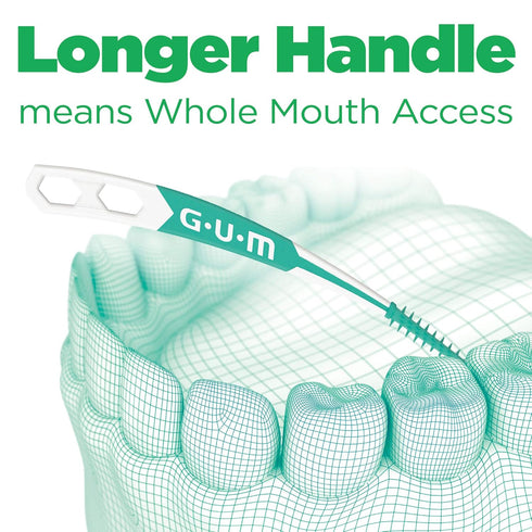 GUM Soft-Picks Advanced, Easy to Use Dental Picks for Teeth Cleaning and Gum Health, Disposable Interdental Brushes with Convenient Carry Case, De...