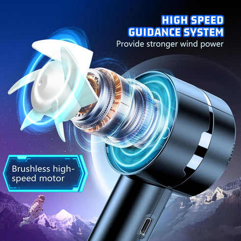 Portable High Speed Mini Handheld Fan, USB Rechargeable Neck Personal Mini Fan(7000 RPM high speed motor,Lasts 4-16 Hours) 4-speed powerful Wind F...