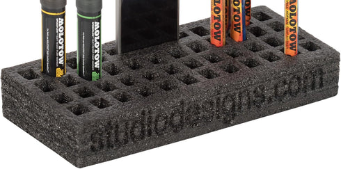 SD Studio Designs Modern Flexible Foam Table Top Organizer for Markers 2 Pk, 15 mm Slots...