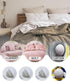 Duvet Pin Duvet Clips 16 Sets,Duvet Button Fasteners with Soft Fabric Material for Quilt, Cushions, Curtains(White)...