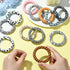 Stiesy 12 Pcs 12 Styles Animal Skin Printed Silicone Beads Ring Beadable O Ring 65mm Soft Silicone Focal Beads Bulk for Keychain Home Hanging Orna...
