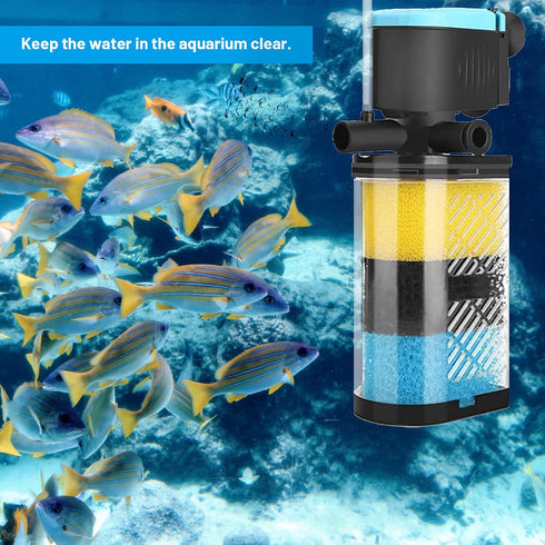 8 Pack Replacement Filter Sponges Compatible with Kulife Aquarium Filters, 2 Coarse Sponge, 4 Carbonized Sponge, 2 Fine Sponge...