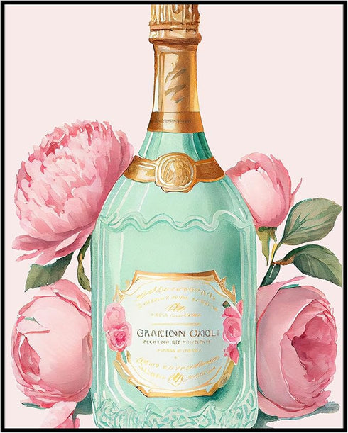 Posterizer 1 pcs-laduree champagne-cute pastel aesthetic-Inspirational Women's Art-Abstract & Modern Art-Gifts for Women-Living Room Bedroom Decor...