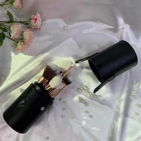 Makeup Brush Holder Travel Brushes Case Bag Cup Storage Dustproof for Women (Black)...