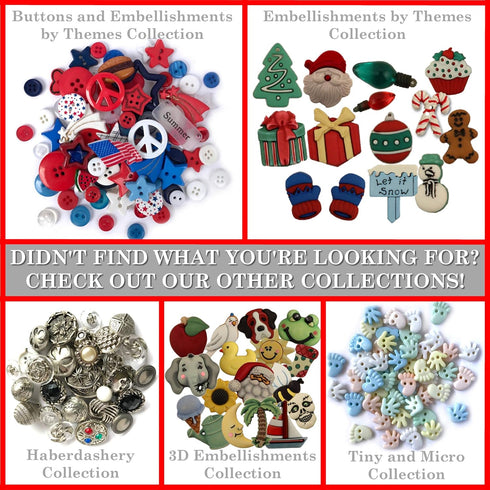 Buttons Galore and More Basics & Bonanza Collection – Extensive Selection of Novelty Round Buttons for DIY Crafts, Scrapbooking, Sewing, Cardmakin...