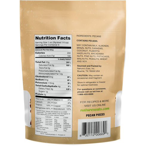 Nature's Eats Pecan Pieces, 6 Ounce...