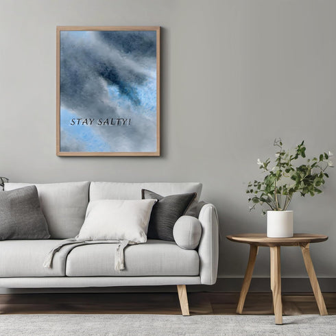 Posterizer 1 pcs-trendy minimalist funny art-stay salty-Quotes and Poems Gift for Men Women Entrepreneur Teens decor for Girls, Teens Bedroom- u...
