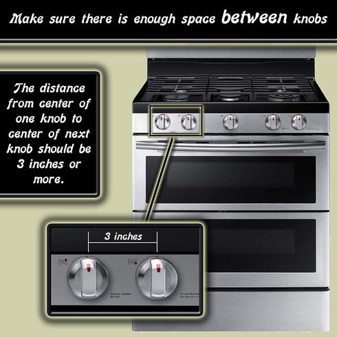 6 Pack Clear Stove Knob Safety Covers - Protect Little Kids with A Child Proof Lock for Oven/Stove Top/Gas Range - Baby/Toddler Kitchen Safety Gua...
