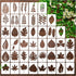 Leaf Stencils for Crafts Small leaves and and Branches Paint Plant Stencil for Painting On Wood Wall Card Making, Tiny Nature Vine Herb Essential ...