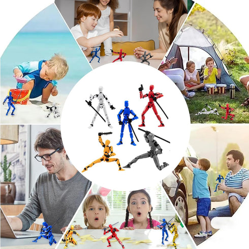 Titan T13 Action Figures Lucky Dummy 13 Robot Anime Figures Fidget Toys for Boys Autism Sensory Toys Multi Joints Movable Cool Gadget Toys Gifts (...