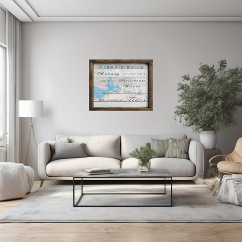 Posterizer 1 pcs-Beauty comes from within-girly beach vibes-Coastal & Nautical Art-Motivational & Inspirational Art-Gift for Nature, Surfers and B...