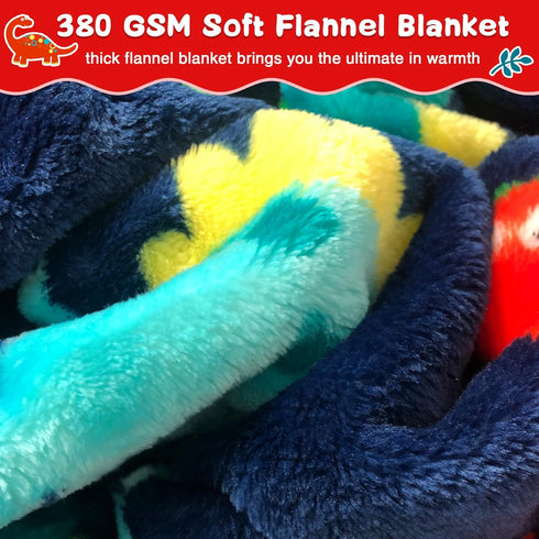 Lukeight Toddler Blanket for Boys and Girls, 380GSM Thick Kids Blanket for Birthday Gifts, Cozy Baby Blanket, Plush Receiving Blanket for Crib (Di...