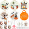 Yuxung 5 Sets Embroidery Kit for Beginners Adult Fall Thanksgiving Embroidery with Pumpkin Maple Leaf Pattern DIY Starter Needlepoint Kit with Emb...