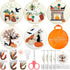 Yuxung 5 Sets Embroidery Kit for Beginners Adult Fall Thanksgiving Embroidery with Pumpkin Maple Leaf Pattern DIY Starter Needlepoint Kit with Emb...