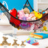 Stuffed Animal Hammock, Jumbo Toy Storage Net 83" Wall Sling Corner Extra Large Kids Children Mesh Toy Net Organizer (Black, 83 Inch)...
