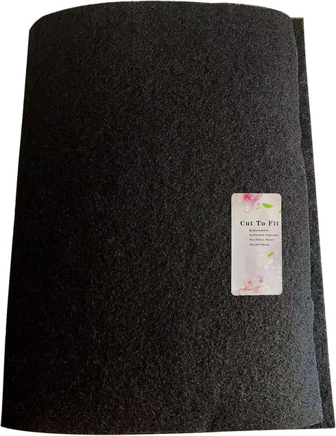 Carbon Fabric Filter Replacement Cut To Fit Charcoal Hepa AC Vent Filter Activated Carbon Air Filter Fabric Sheet Carbon Pad 16 x 48 inch...
