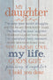 DEXSA Daughter Wood Plaque with Inspiring Quotes 6x9 - Classy Frame Wall & Tabletop Decoration | Easel & Hanging Hook | Christian Family Religious...