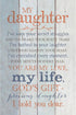 DEXSA Daughter Wood Plaque with Inspiring Quotes 6x9 - Classy Frame Wall & Tabletop Decoration | Easel & Hanging Hook | Christian Family Religious...
