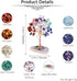 Jovivi Natural 7 Chakra Healing Crystals Tree on Agate Slice Base Healing Stones Gem Money Tree for Feng Shui Home Office Table Decorations...