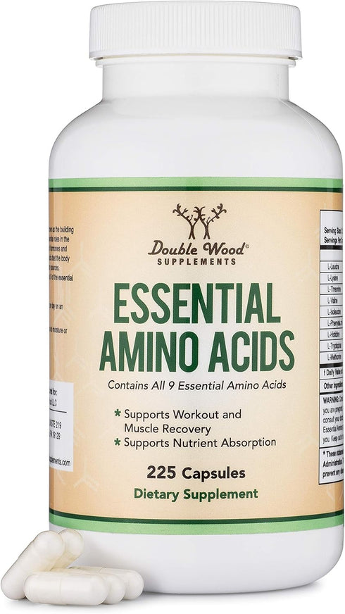 Essential Amino Acids - 1 Gram Per Serving Powder Blend of All 9 Essential Aminos (EAA) and all Branched-Chain Aminos (BCAAs) (Leucine, Isoleucine...