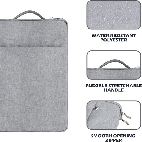 RAINYEAR 14 Inch Laptop Sleeve Case Compatible with 14" Notebook Computer Chromebook Tablet,Handbag with Handle Strap Front Pocket Padded Briefcas...