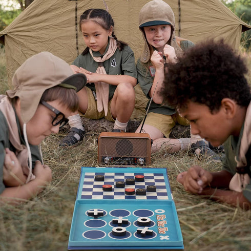 2 in 1 Checkers Sets Travel Toys Magnetic Travel Games Foam Checker Pieces Young Kids Family Board Game (Checkers&Tic-Tac-Toe)...