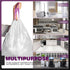 JOYEUX Small Trash Bags 4 Gallon - Drawstring Small Garbage Bags, White Mini Trash Can Liners for Bathroom, Bedroom, Office, Faint Scented, 45 Cou...