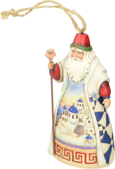 Jim Shore Heartwood Creek Greek Santa Stone Resin Hanging Ornament, 4.5”, Christmas...