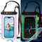 [2 Packs - 8.5“ Noctilucent Floatable Waterproof Phone Pouch Waterproof Phone case for iPhone Samsung Beach Swimming Kayaking Boating Fishing Divi...