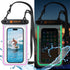 [2 Packs - 8.5“ Noctilucent Floatable Waterproof Phone Pouch Waterproof Phone case for iPhone Samsung Beach Swimming Kayaking Boating Fishing Divi...