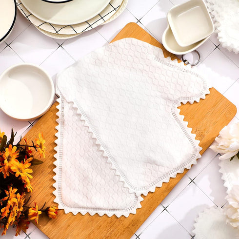 40 Pieces Microfiber Dusting Cloths Gloves, Dust Wipes, Feather Dusters, Grabs and Locks in Dust, Pet Hair Cleaning Possible Dual-Sided Disposable...