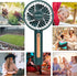 VKUSRA Handheld Fan, Mini Hand Held Fan with Base,Personal Small Battery Operated Portable Hand Fan with 4 Speeds,USB Rechargeable Makeup Desk Fan...