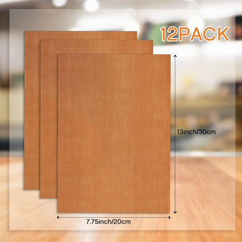 12 Pcs Clay Oven Safe Work Mat Anti Slip Mat Polymer Clay Mat Bake Clay Tool Oven Liners Mat for DIY Crafts Projects, 7.9 x 11.8 Inches...