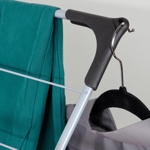 Home Basics Metal Clothes Rack for Hanging Clothes (Silver) 3 Tier Portable Clothes Rack for Swimsuits, Towels, Shirts, Pants, and Accessories | F...