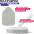 Replacement Scrubber Sponge Head Scrubber Refill for Extendable Tub Tile Shower Scrubber for Cleaning Non-Scratch (2X Scrubber Sponge Gray)...