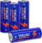 18500 Battery, IMR 18500 Rechargeable Li-ion Battery 1600mAh 3.7V with Button Top, for Flashlight, Solar Garden Light, Etc.?4pack?...