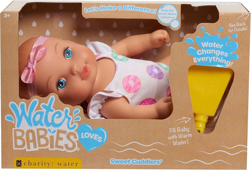 WaterBabies Doll Sweet Cuddlers, Donuts, Support a Partnership with charity: water, Water Filled Baby Doll, Kids Toys for Ages 3 Up by Just Play, ...