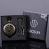 SIBOSUN Pocket Watch Skeleton Mechanical Double Case Hand-Wind Roman Numerals Antique Chain Mens...
