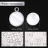 Hicarer 200 Pieces 12 mm Stainless Steel Round Blank Bezel Set, Including 100 Pendant Trays 100 Glass Cabochon Trays Pendant Blanks for Jewelry Ma...