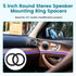 5 Inch Speaker Spacer Adapter Ring Mounting Bracket, Auto Car Universal Fit 5” Plastic Speaker Ring Adapter 0.5 Inch Depth, 5 Inch Plastic Car Ste...