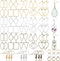Inbagi 180 Pieces Open Bezels for Resin Jewelry Making Kit Hollow Frame Pendants Resin Craft Assorted Geometric Frame Charms for Resin Casting Nec...