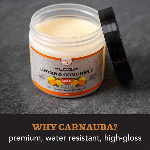 CLARK’S Stone and Concrete Wax - Soapstone Wax with Orange and Lemon Extracts - Helps Preserve and Protect Against Liquids - Revitalizes Stone Sur...