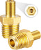 Brass Air Inflator Adapter w/Valve Stem Inside, 1/4" NPT (M) to Standard Schrader Valve (M), Tire Inflator Connector for Auto Portable Air Compres...